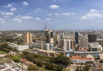 aerial panorama of Nairobi, Kenya